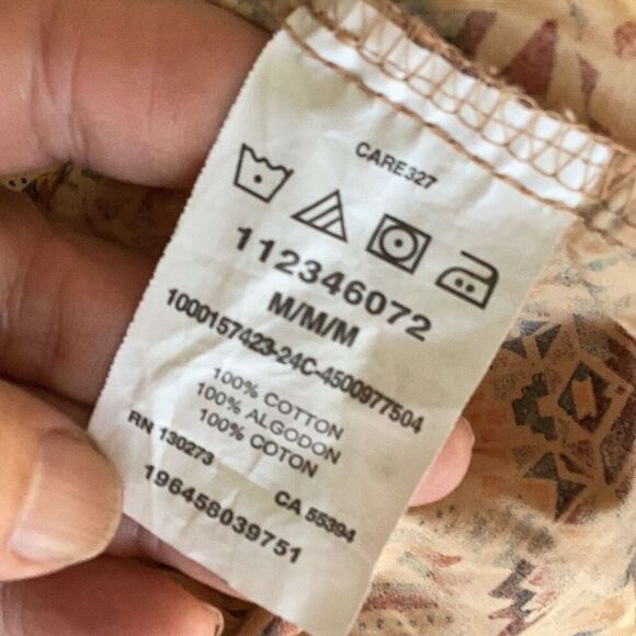 Wrangler Checotah Aztec Pearl Snap Long Sleeve Western Shirt Men’s Medium - Picture 9 of 9